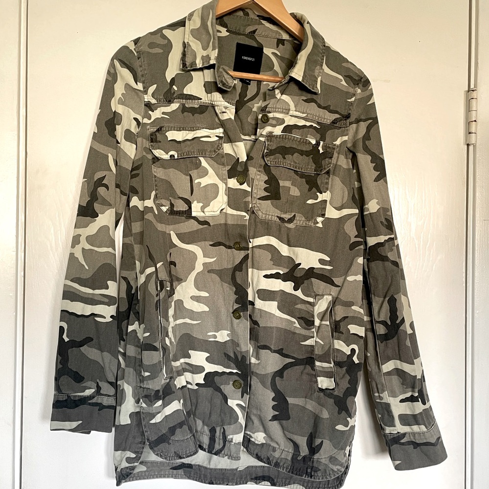 F21 Camo jacket size Small